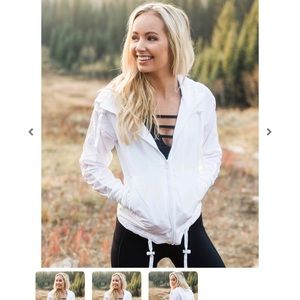 White Zyia Bomber jacket LARGE